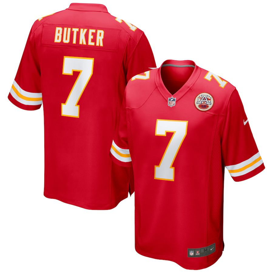 Men Kansas City Chiefs #7 Harrison Butker Nike Red Game NFL Jersey